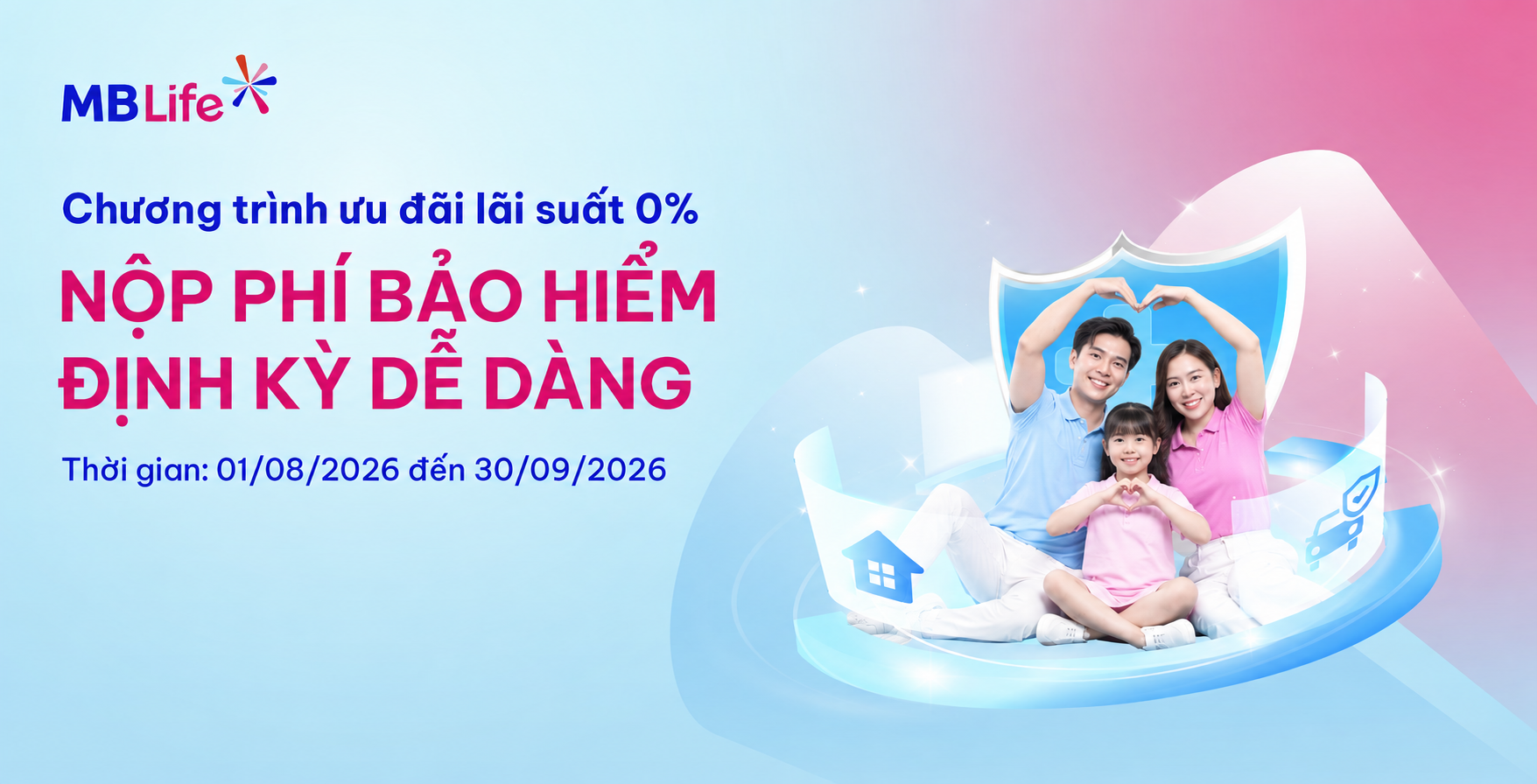  Chương trình khuyến mại: Ưu đãi lãi suất 0% "Nộp Phí bảo hiểm định kỳ dễ dàng"