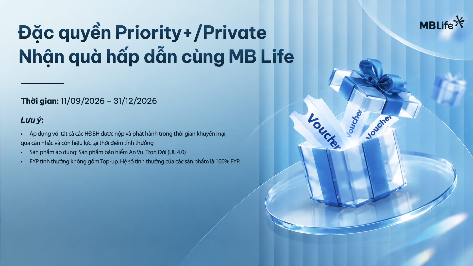 Chương trình khuyến mại dành cho Khách hàng Priority+/Private