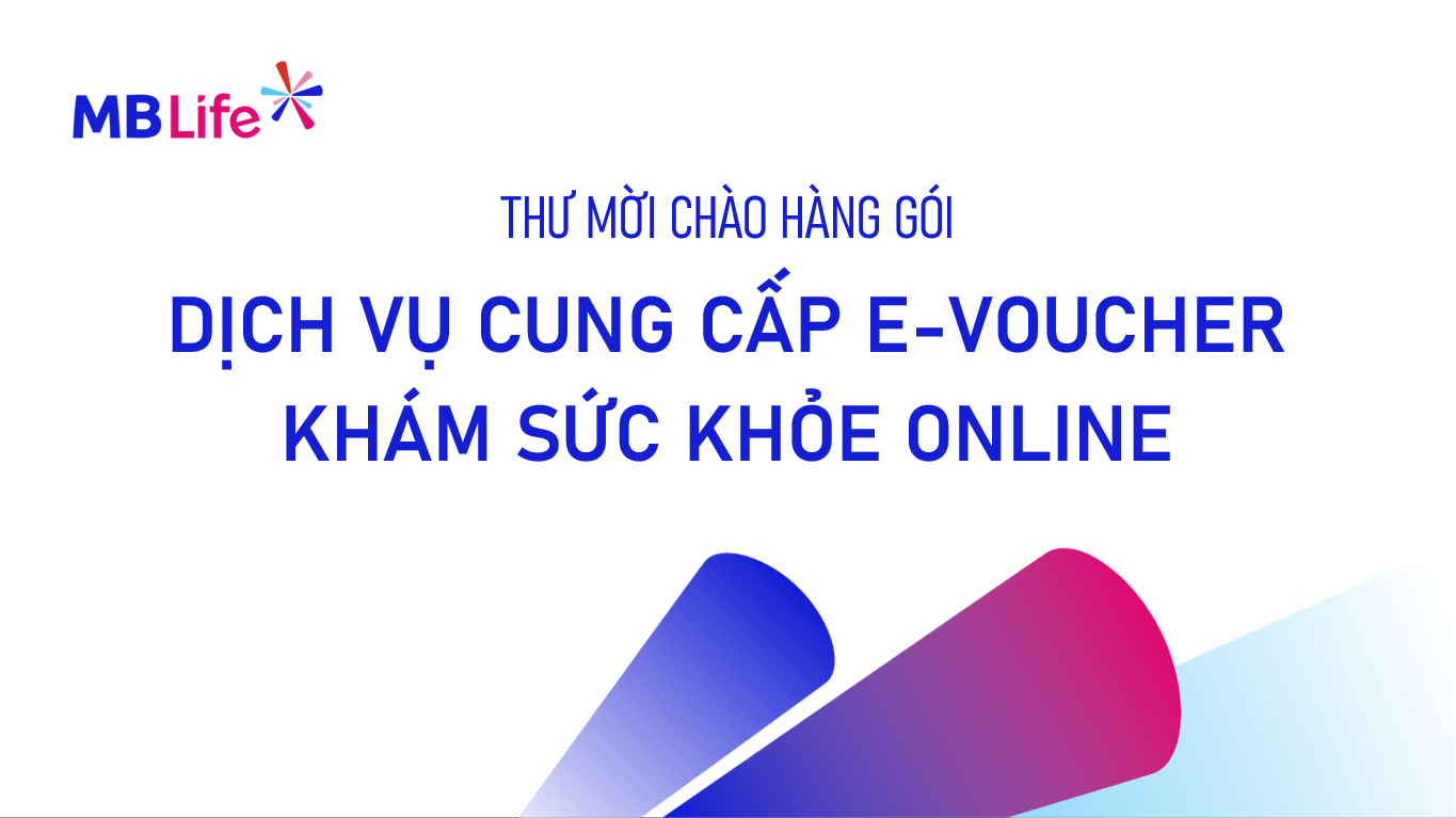 Thư mời chào hàng gói "Dịch vụ cung cấp E-voucher khám sức khỏe online"