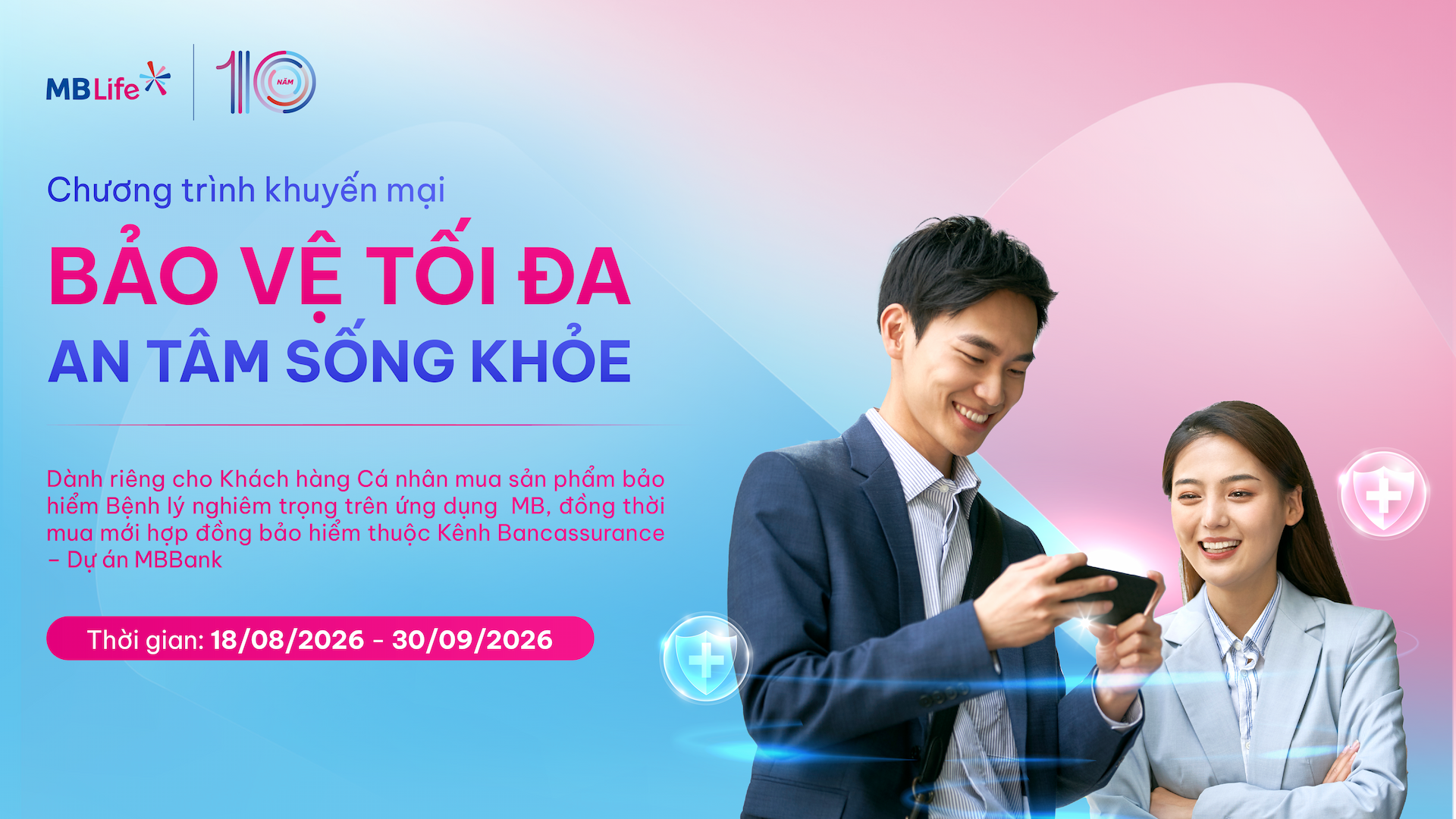  Chương trình khuyến mại: Bảo vệ tối đa - An tâm sống khỏe